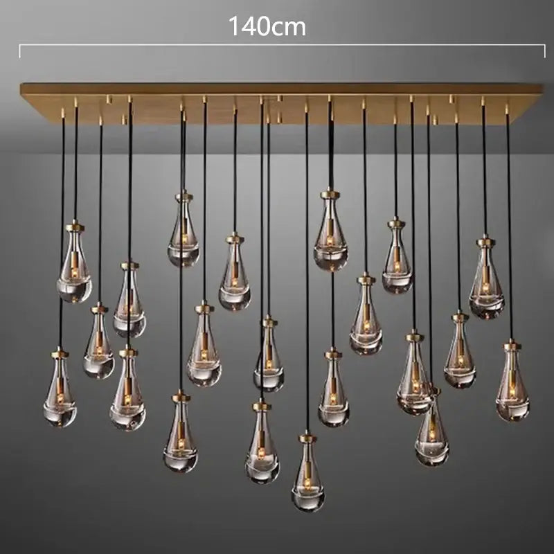 Black LED 31-Head Pendant Chandelier