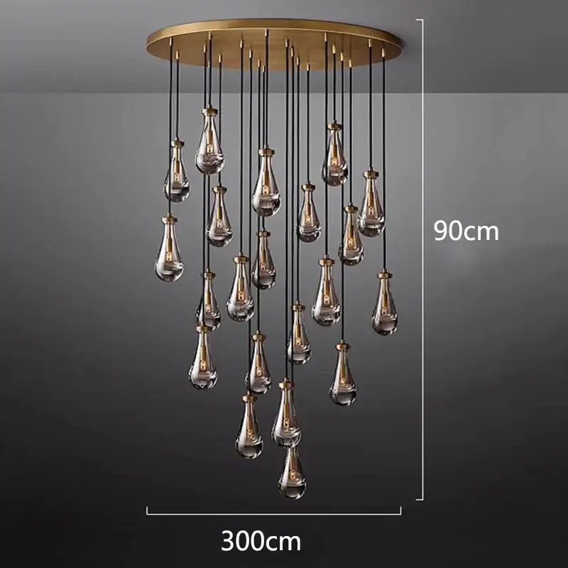 Black LED 31-Head Pendant Chandelier