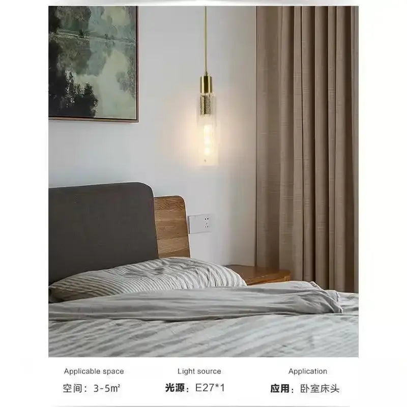 Gold Glass LED Pendant Lamp