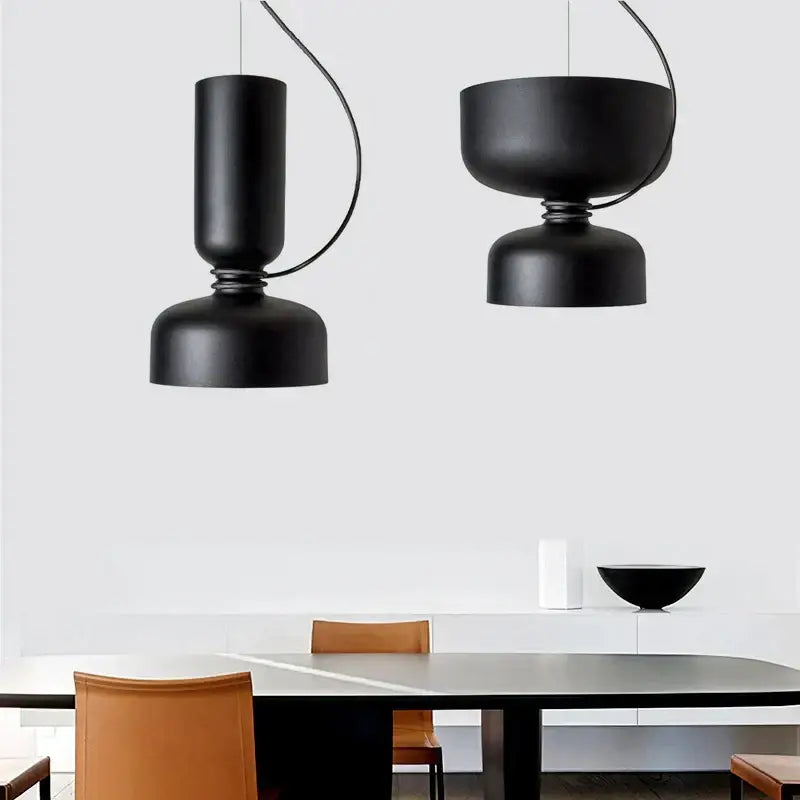 Black White Iron Bedroom Pendant Light