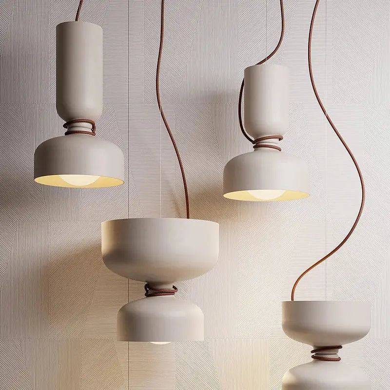 Black White Iron Bedroom Pendant Light