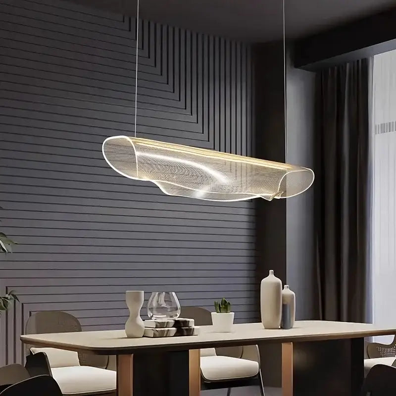 Black Wave 150cm Dimmable LED Pendant