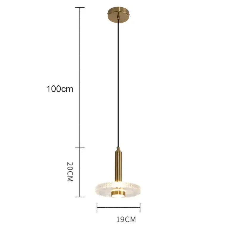 Gold Circular Crystal LED Chandelier