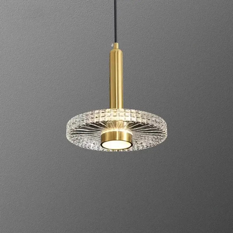 Gold Circular Crystal LED Chandelier