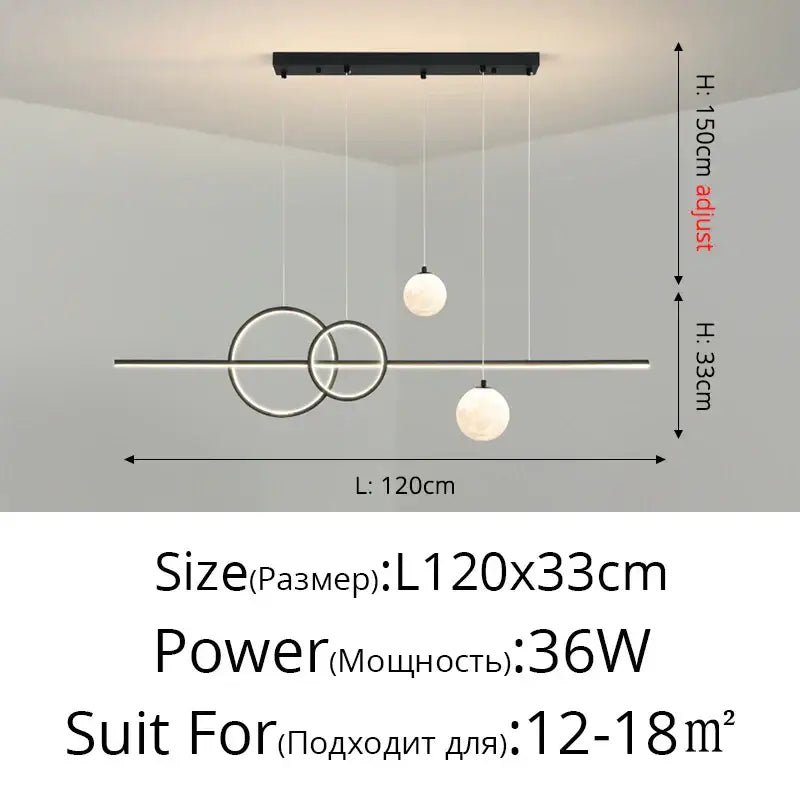 Black Pendant Dining Light