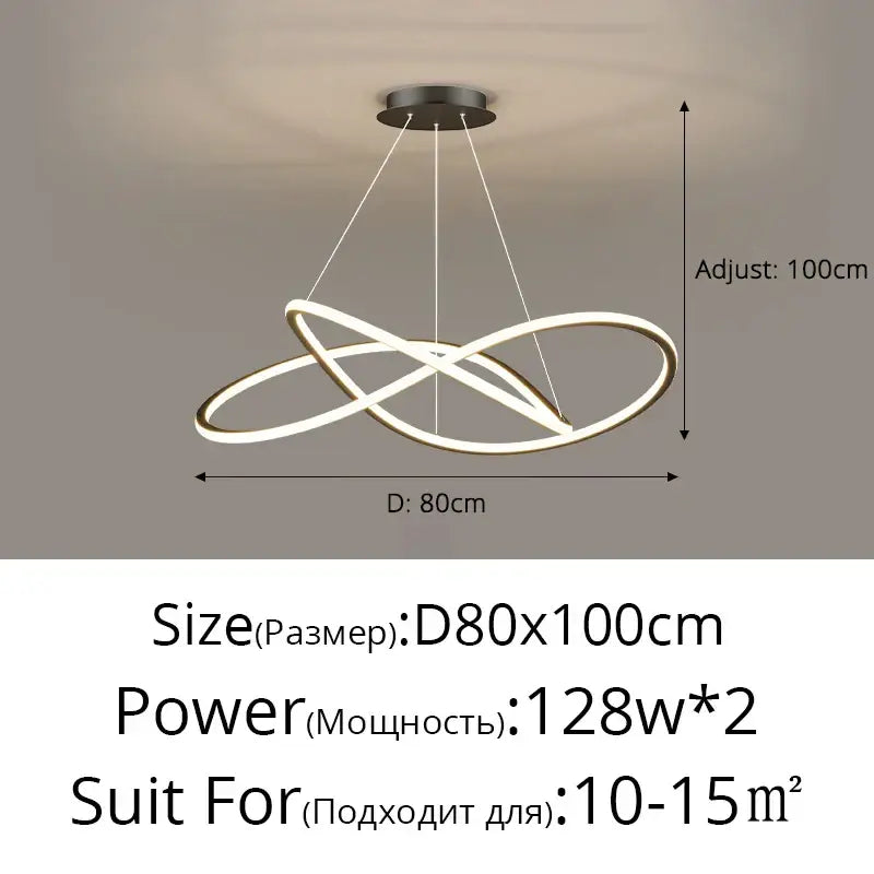 Interlocking Ring LED Pendant