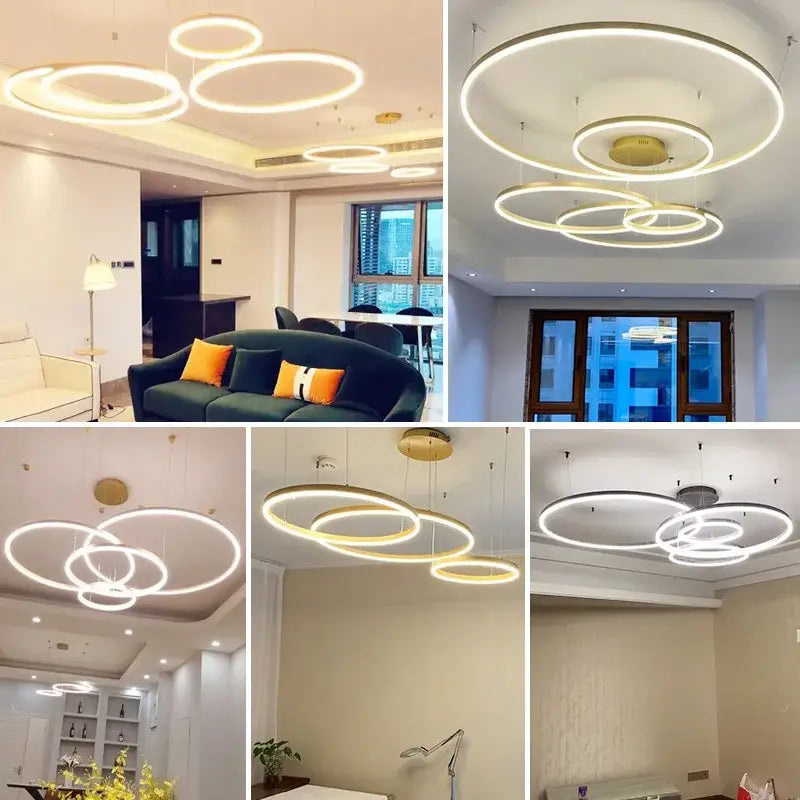 Black Circular LED Pendant