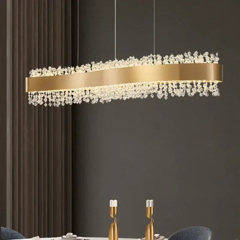 Gold Crystal Dining Lights