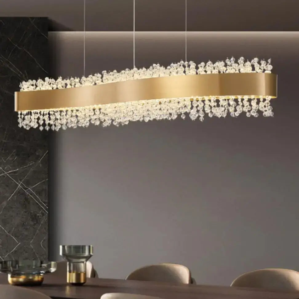Gold Crystal Dining Lights