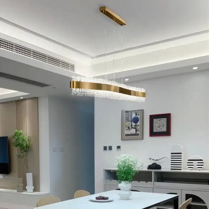 Gold Crystal Dining Lights