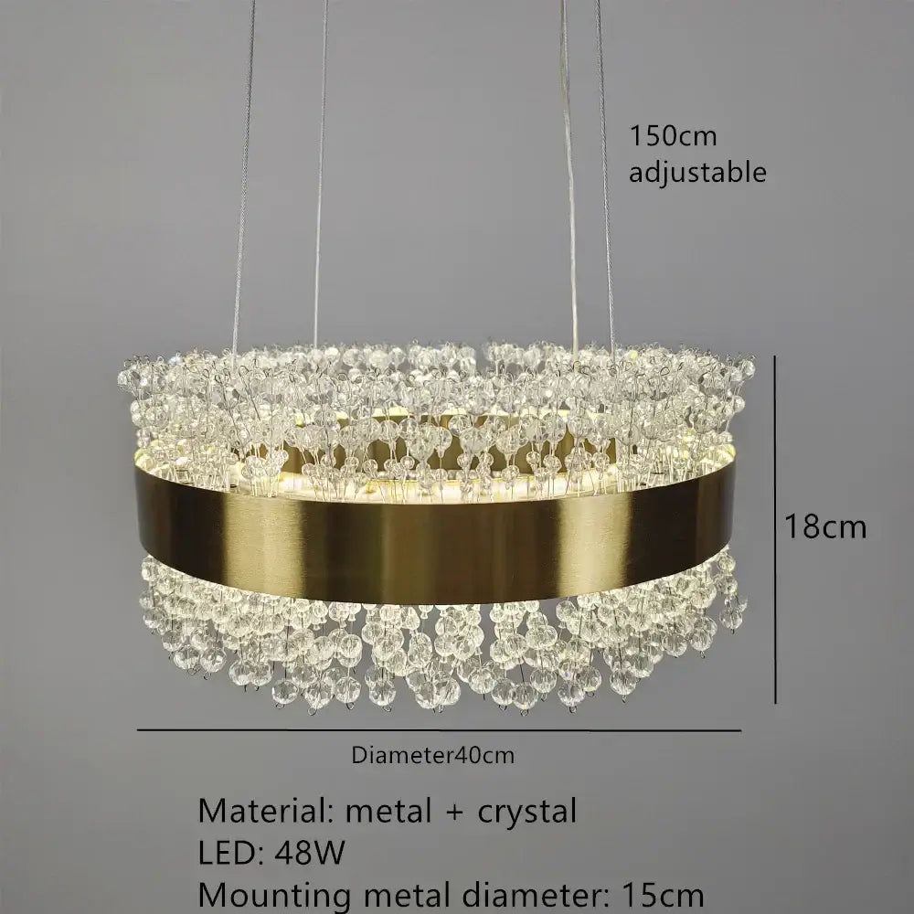 Gold Crystal Dining Lights