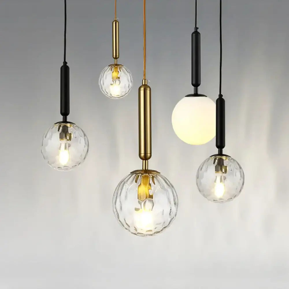 Brass Black Pendant Light
