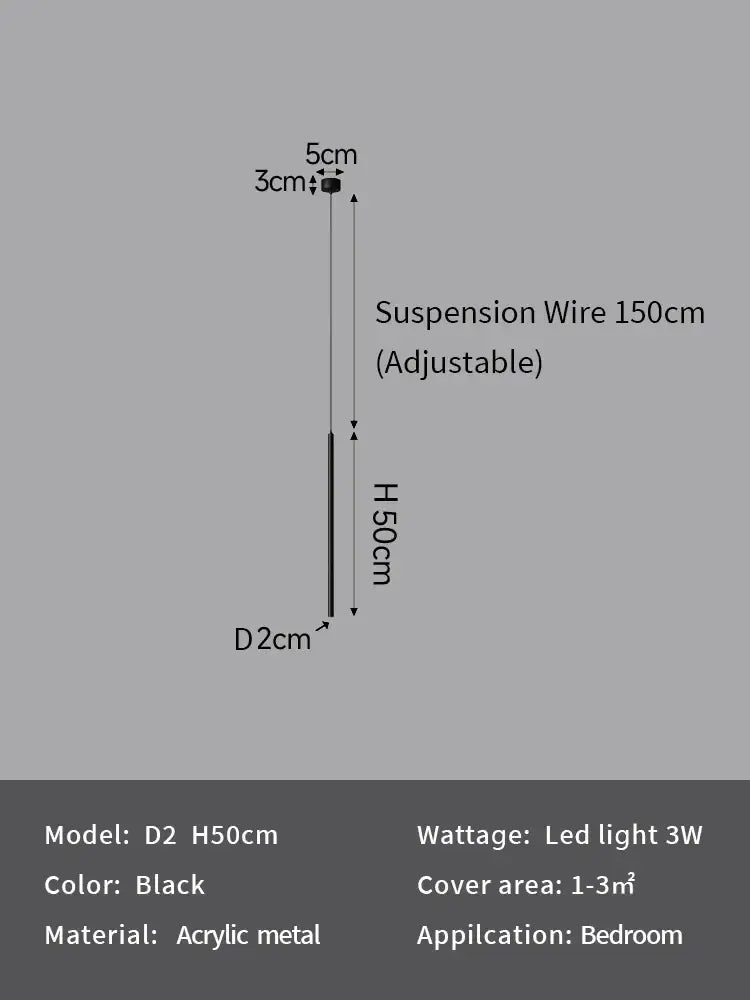Black Bedroom Pendant Light Dual Drop Design
