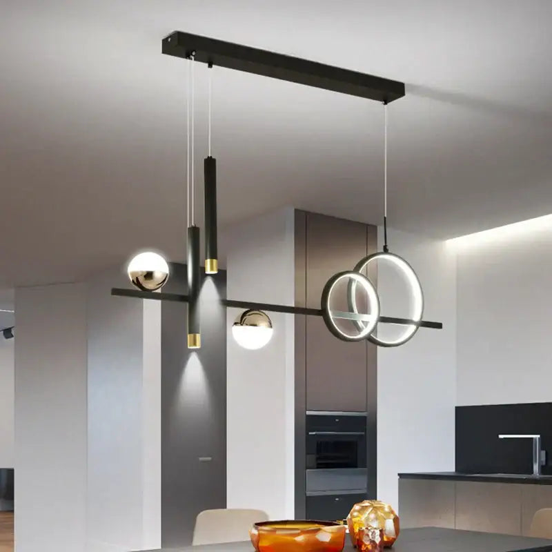Gold LED Kitchen Chandelier