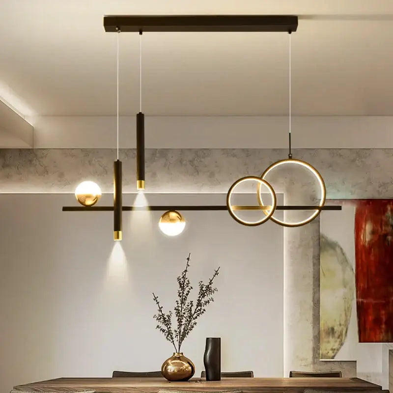 Gold LED Kitchen Chandelier