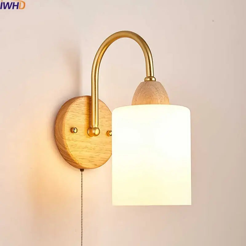 Brass Pull Chain Wall Light