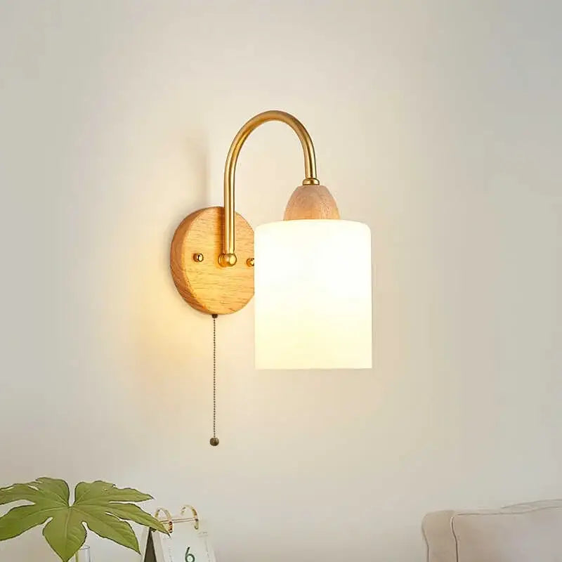Brass Pull Chain Wall Light