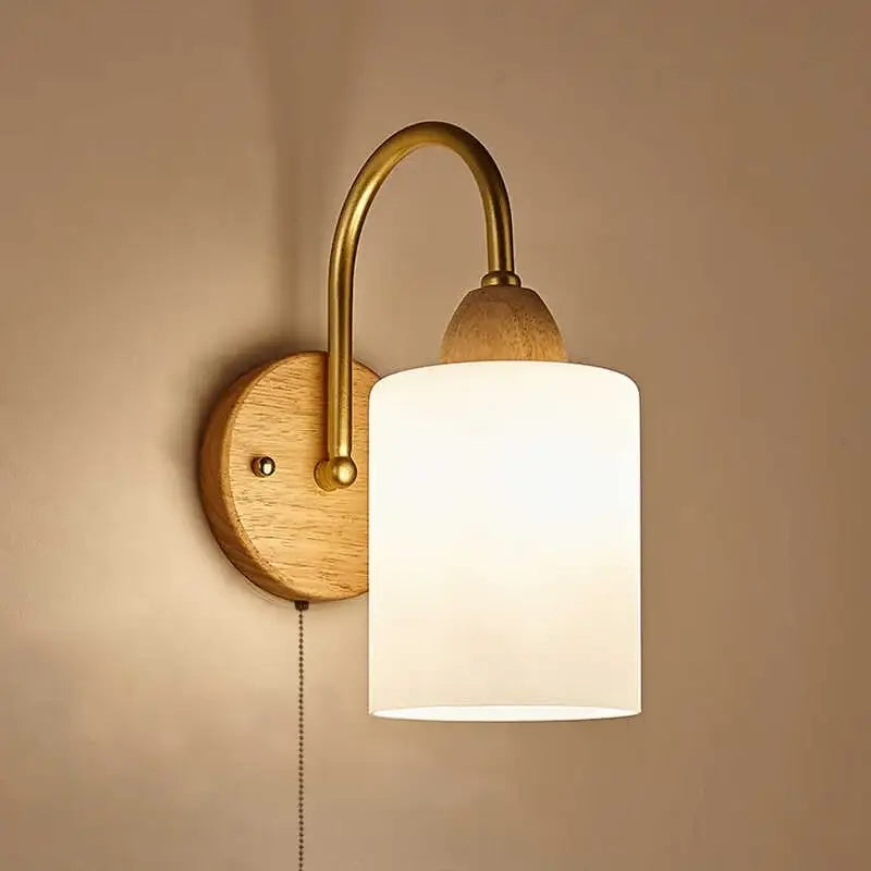 Brass Pull Chain Wall Light