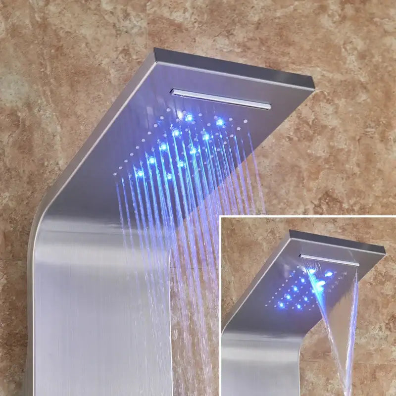Silver Rainfall Shower Panel