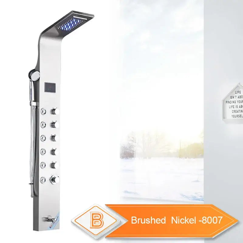 Silver Rainfall Shower Panel