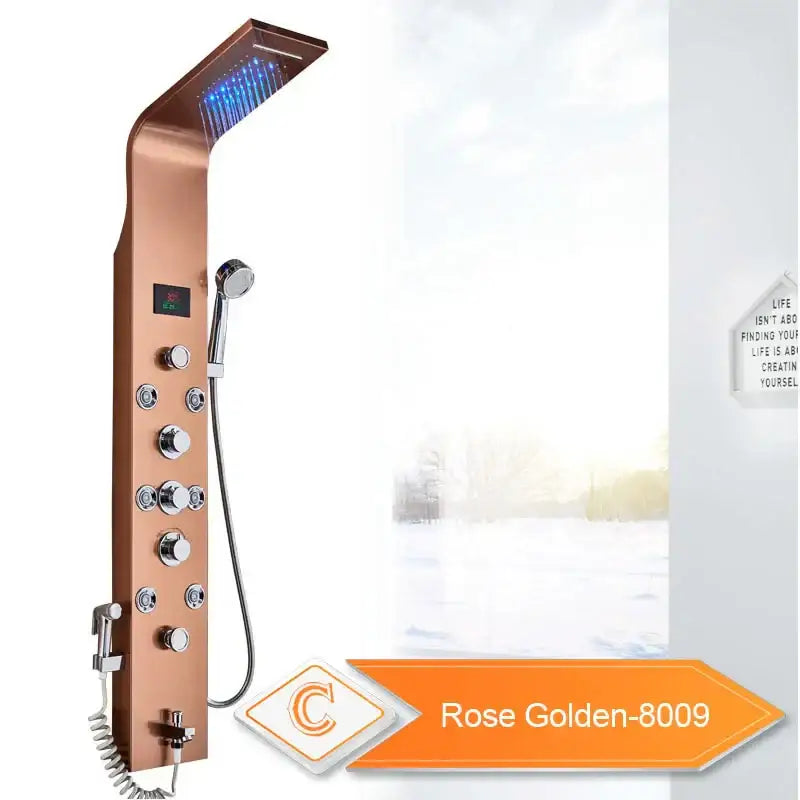 Silver Rainfall Shower Panel