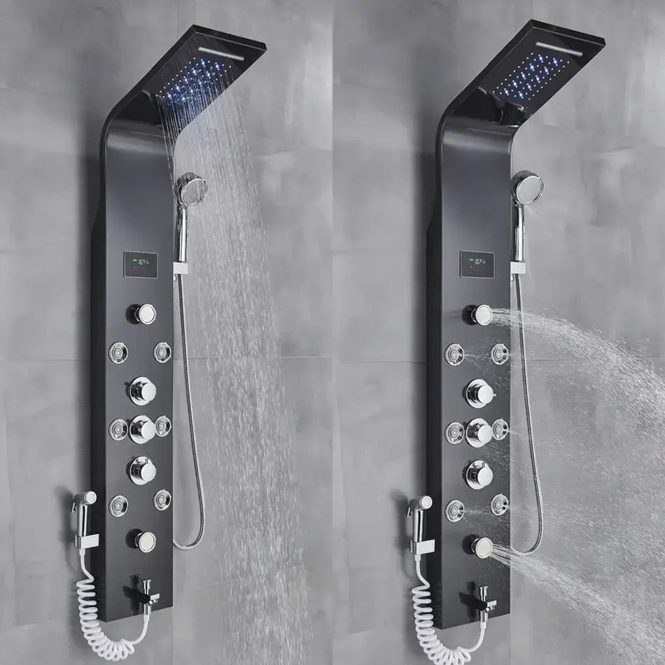 Black LED Shower Panel