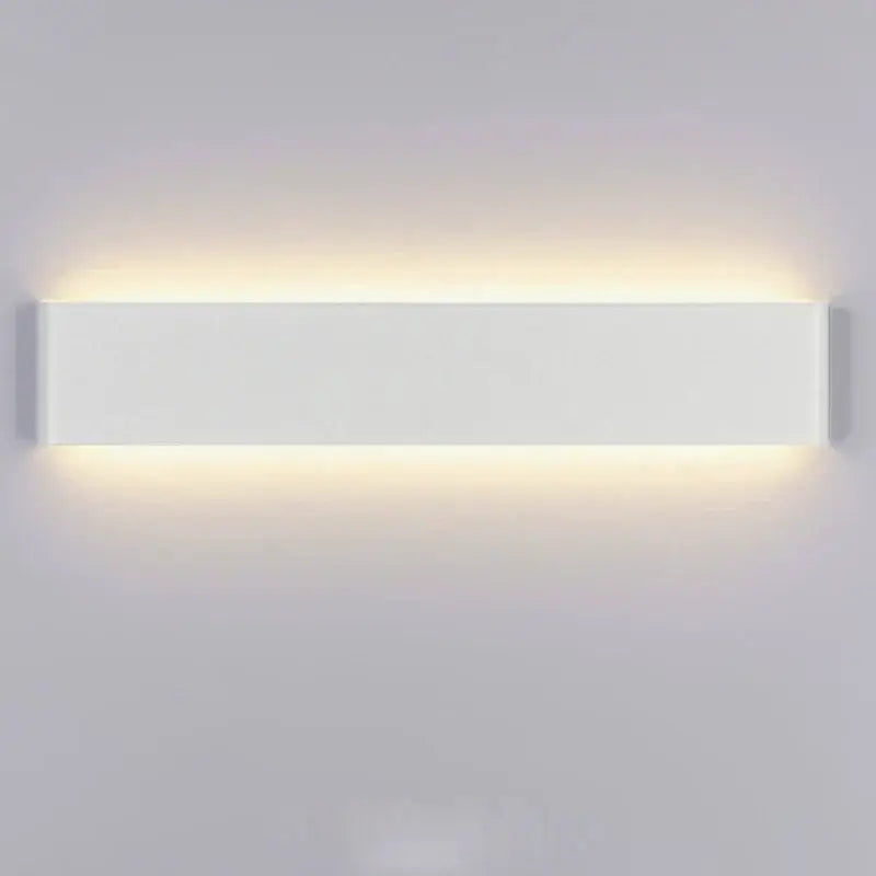 Silver LED Rectangle Wall Lamp