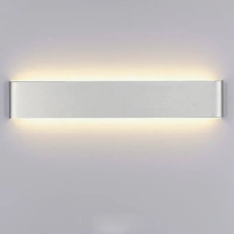 Silver LED Rectangle Wall Lamp