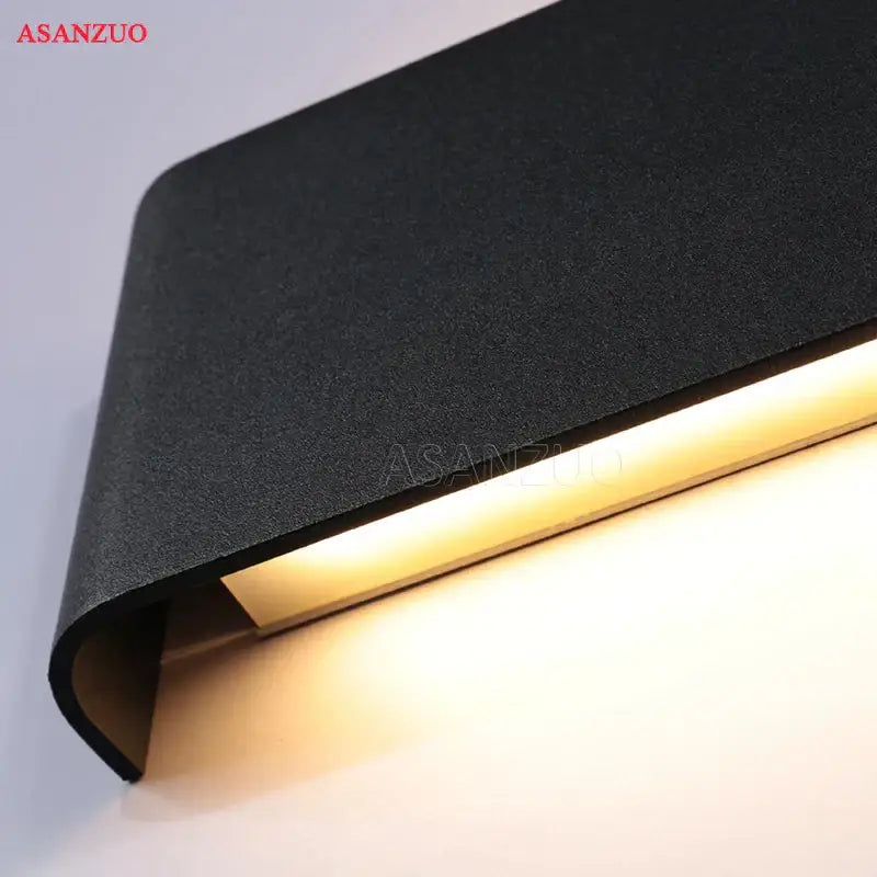 Silver LED Rectangle Wall Lamp