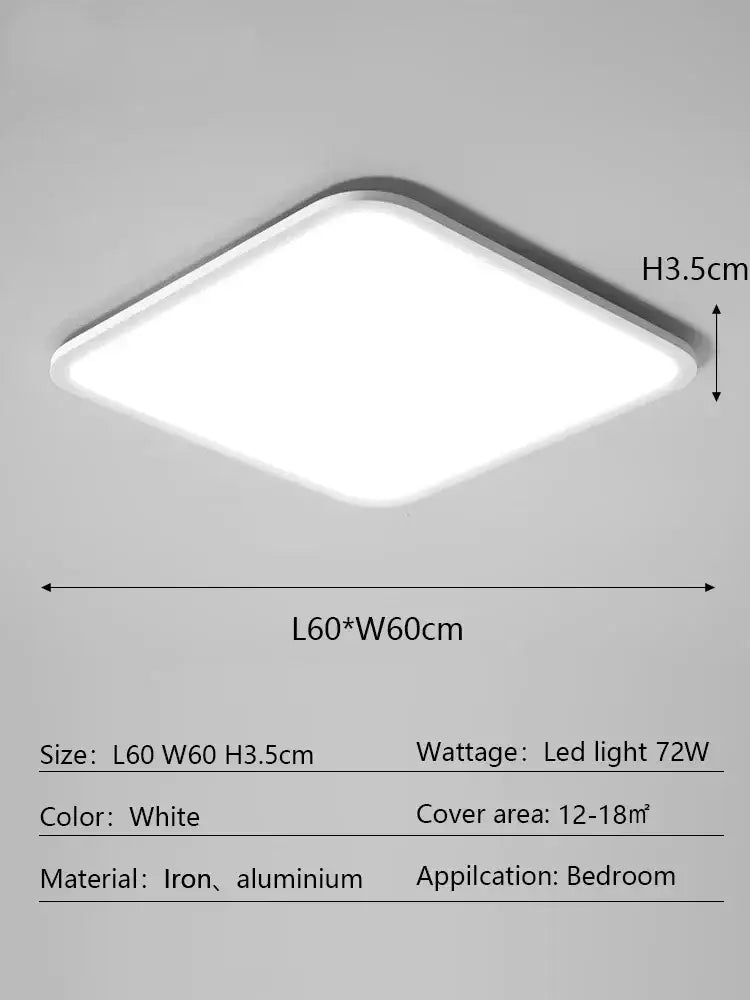 White Rectangular Ceiling Light