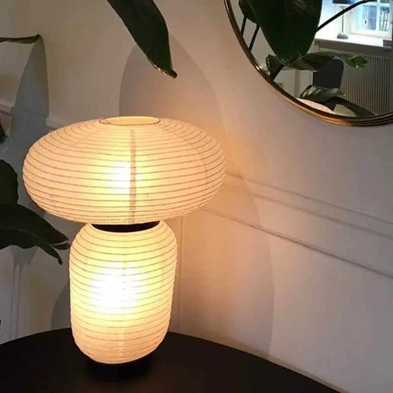 Ribbed Paper Table Lamp