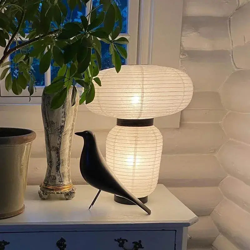 Ribbed Paper Table Lamp