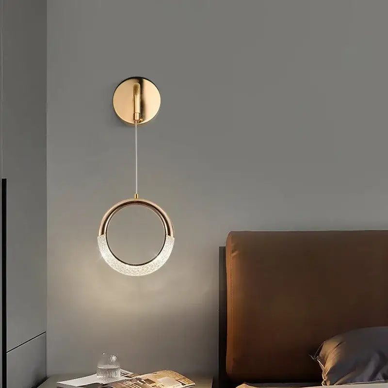 Gold Purple Moon Pendant Lamps