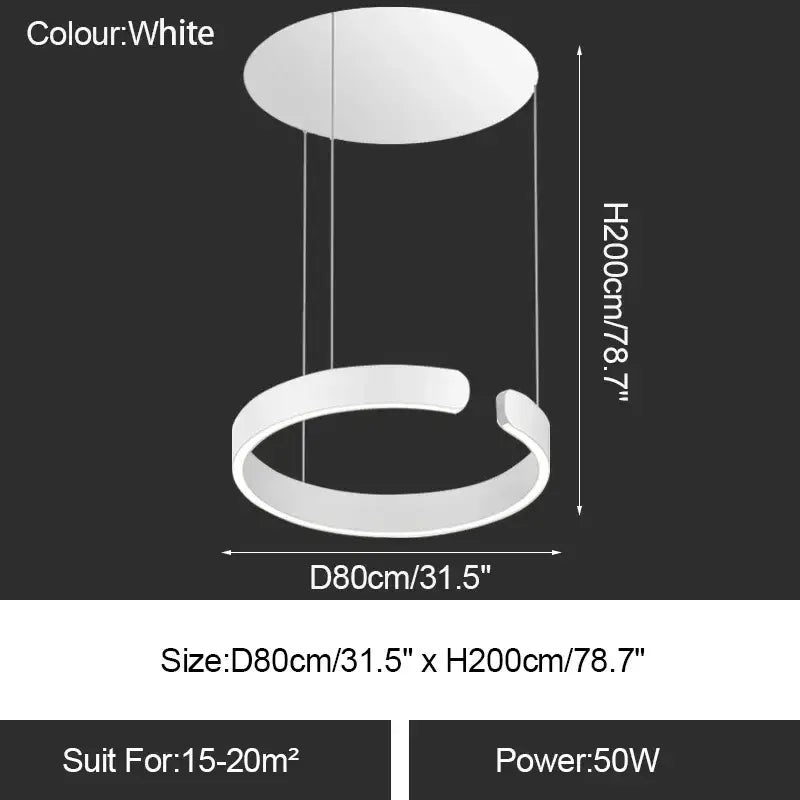 Gold Ring Chandelier Light