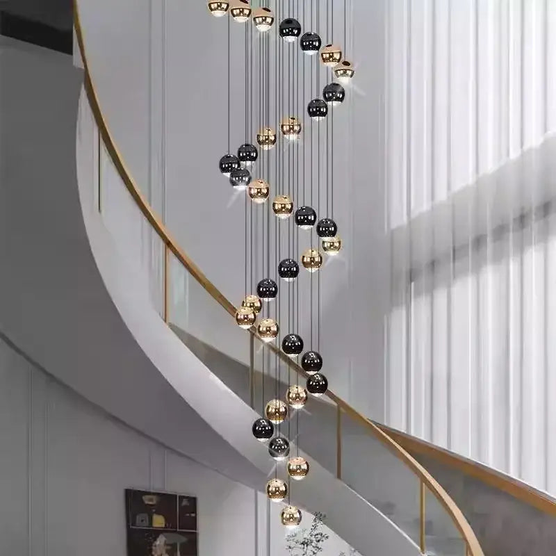 Black Gold Globe Chandelier 8-60 Heads