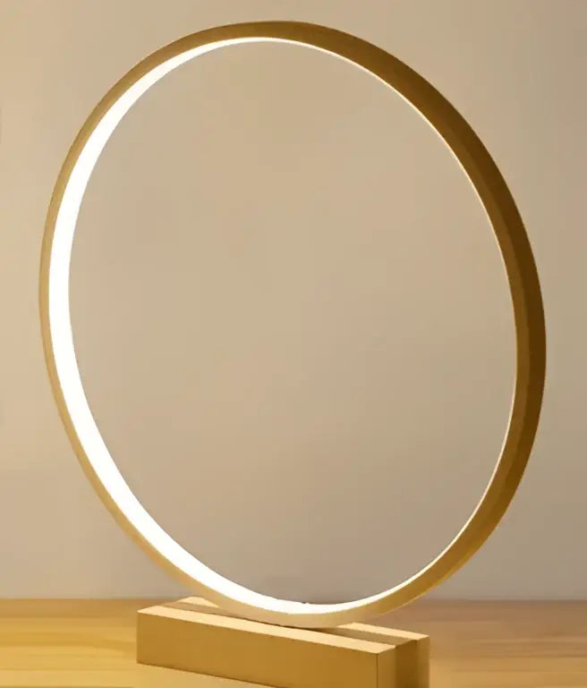 White LED Ring Table Lamp