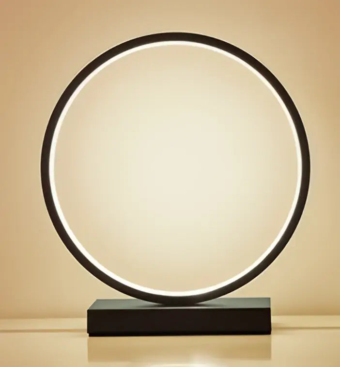 White LED Ring Table Lamp