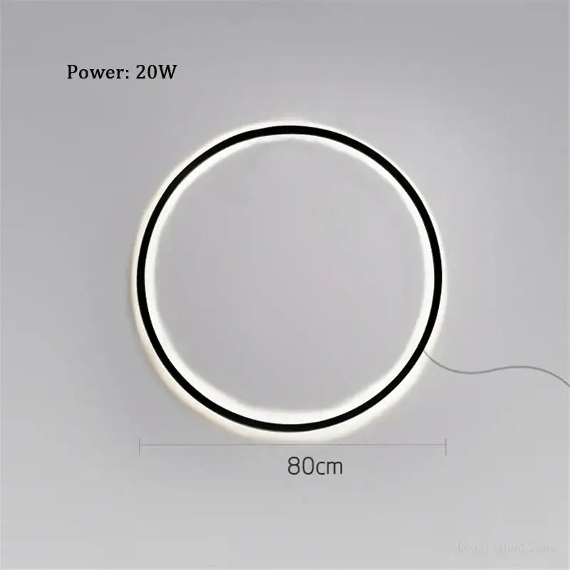 Black Ring Wall Lamp