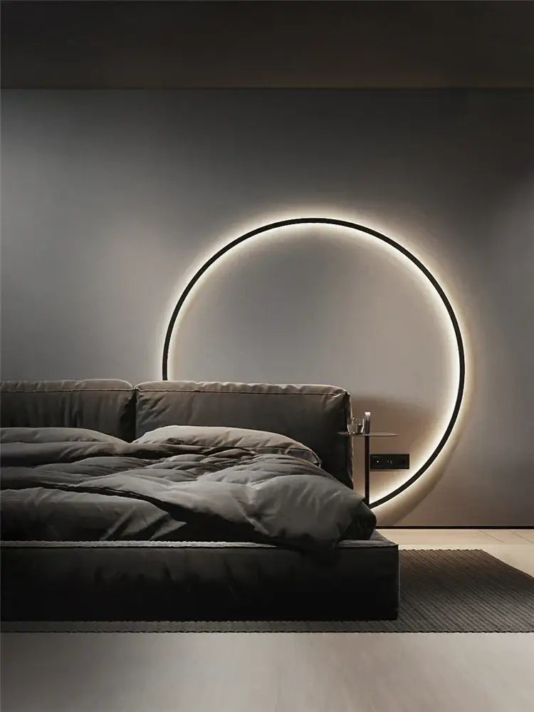Black Ring Wall Lamp
