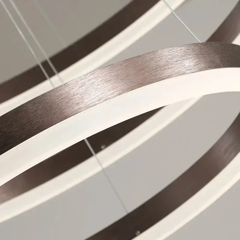 Bronze LED Rings Chandelier