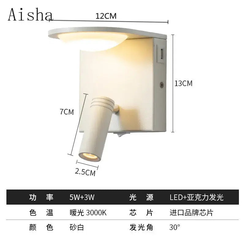 Black LED Square Wall Lamp