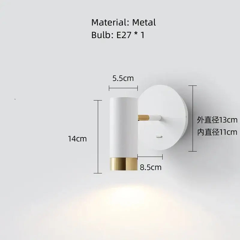 Gold Rotatable Wall Lamp