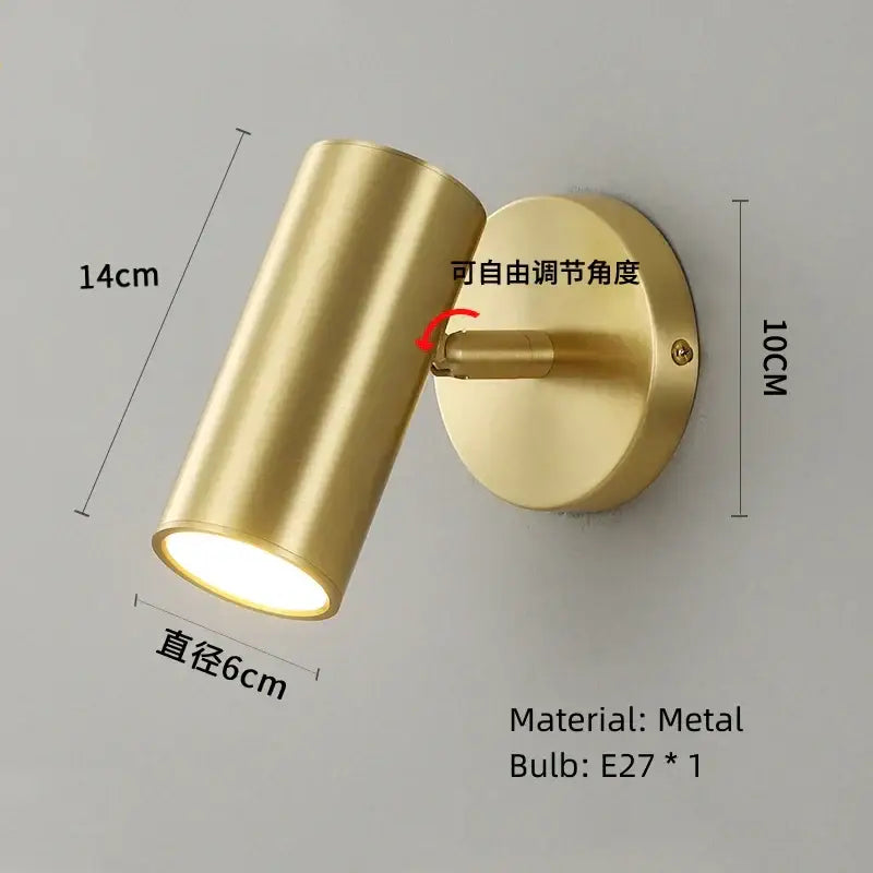 Gold Rotatable Wall Lamp