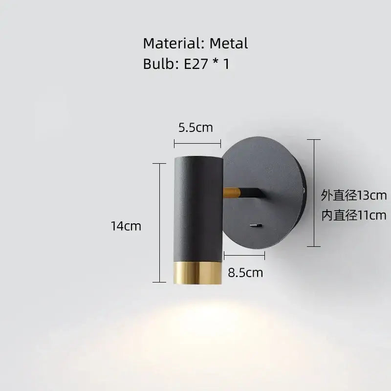Gold Rotatable Wall Lamp