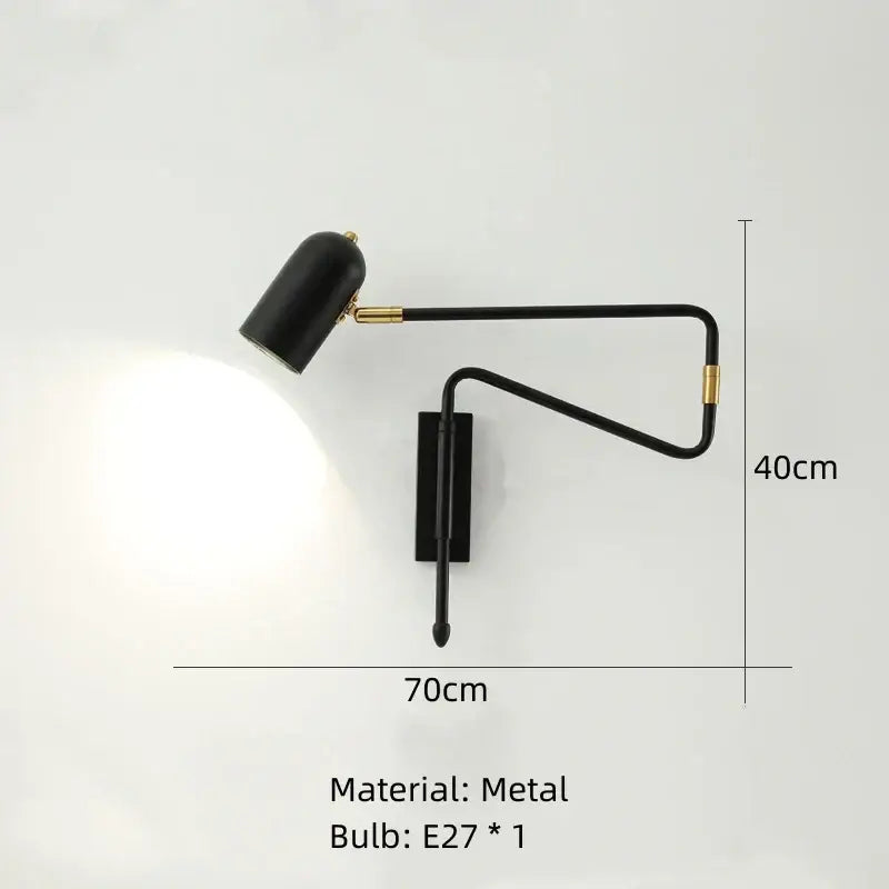 Gold Rotatable Wall Lamp