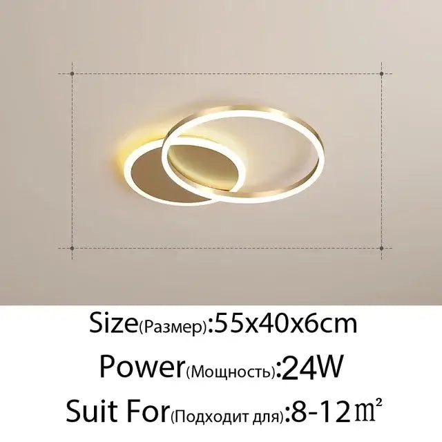 Gold Round Ceiling Chandelier Circle Ring Design