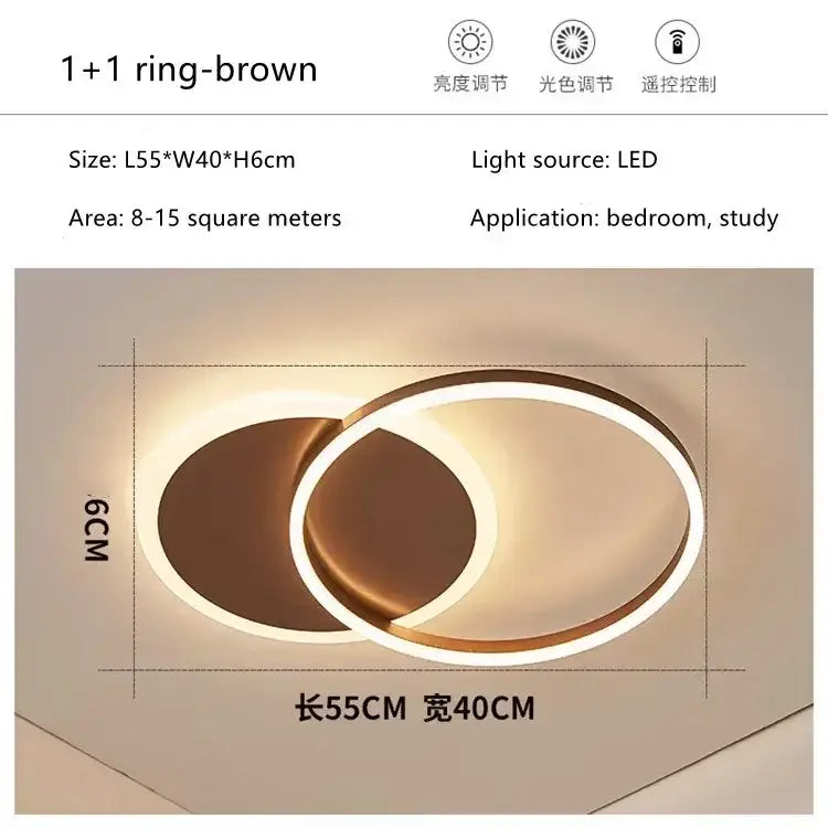 Gold Round Ceiling Chandelier Circle Ring Design