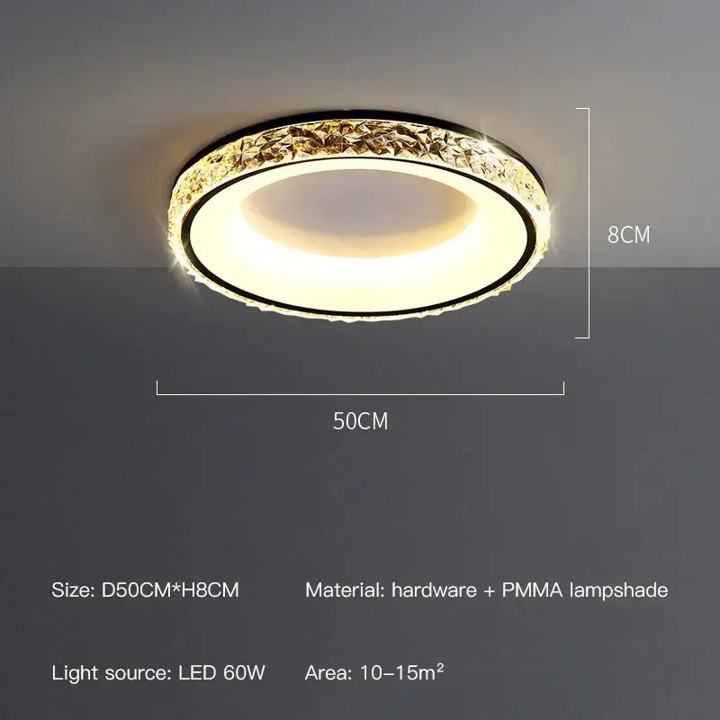 Crystal Round Ceiling Light