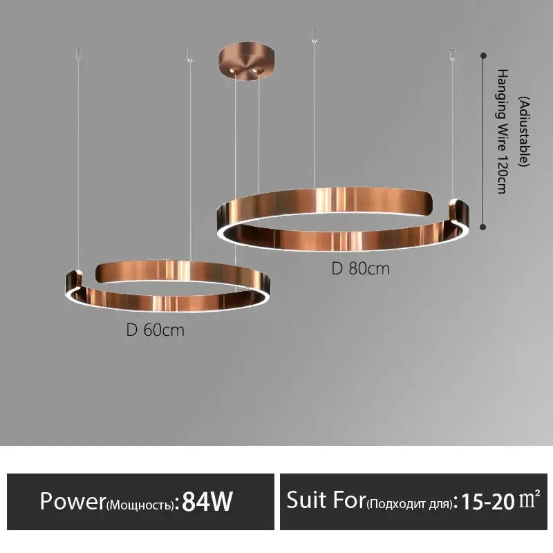 Rose Gold Ring Chandelier