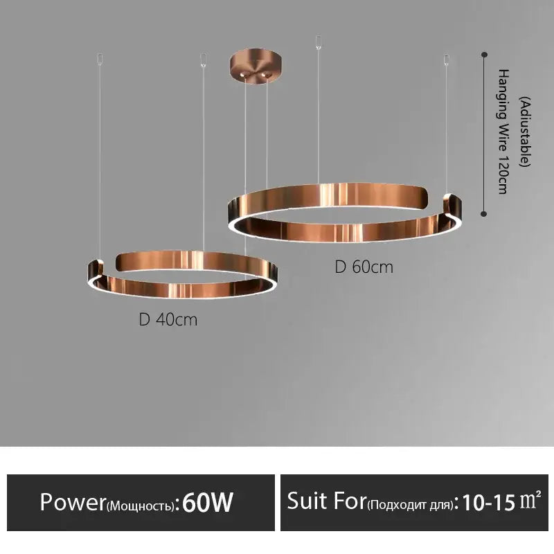 Rose Gold Ring Chandelier